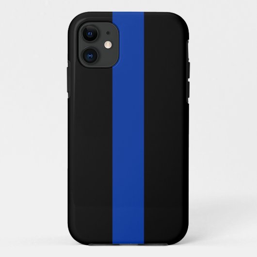 dunne blauwe lijn politiewet Case-Mate iPhone case (Achterkant)