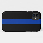 dunne blauwe lijn politiewet Case-Mate iPhone case (Achterkant (horizontaal))