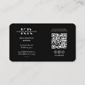 Dunne Blauwe lijn Recht Politieagent Modern Visitekaartje (Achterkant)