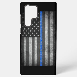Dunne Blauwe Lijn Samsung Galaxy Hoesje