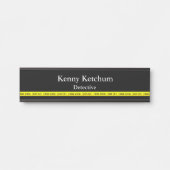 Dunne blauwe lijn - Scènetape van politie Deurbordje (Voorkant)