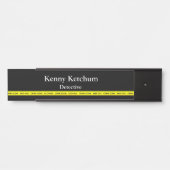 Dunne blauwe lijn - Scènetape van politie Deurbordje (Voorkant)