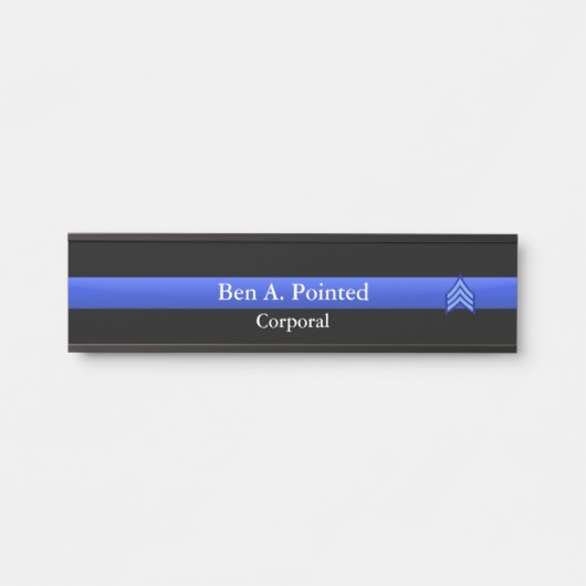 Dunne blauwe lijn - sergeant Stripes - deurbord Deurbordje (Voorkant)