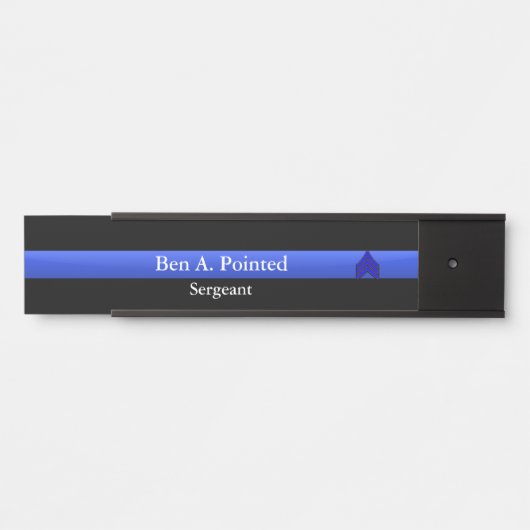 Dunne blauwe lijn - sergeant Stripes - deurbord Deurbordje (Voorkant)