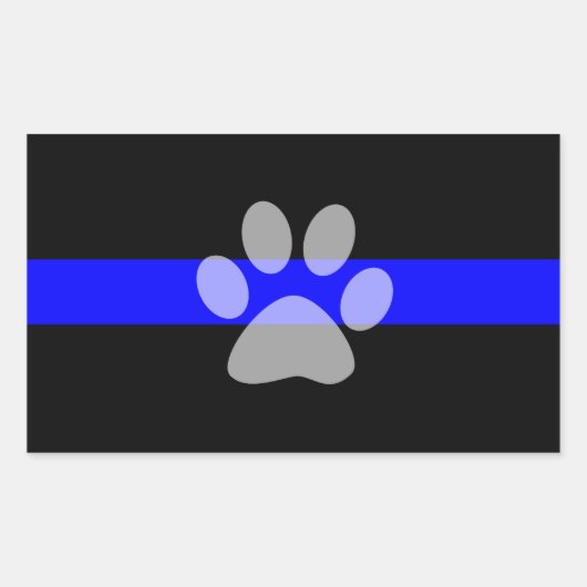 Dunne Blauwe Lijn Sticker (Set van 4) - K9 (Voorkant)