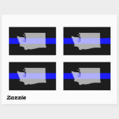 Dunne Blauwe Lijn Sticker (Set van 4) - WA State (Vel)