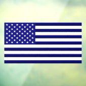 Dunne blauwe lijn-supportvlag voor het venster Cli Raamsticker (Vel 3)