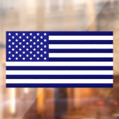 Dunne blauwe lijn-supportvlag voor het venster Cli Raamsticker (Vel 2)