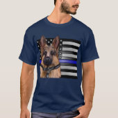DUNNE BLAUWE LIJN T-SHIRT (Voorkant)