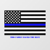 [Dunne blauwe lijn] Terug het blauwe venster van d Raamsticker (Vel)