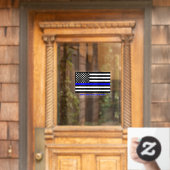 [Dunne blauwe lijn] Terug het blauwe venster van d Raamsticker (Huis Deur)