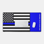 [Dunne blauwe lijn] Terug naar de blauwe politie Bureaumat (Keyboard & Muis)