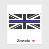 Dunne blauwe lijn - Verenigd Koninkrijk Sticker (Vel)