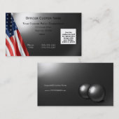 Dunne blauwe lijn - Vlag en Ballen van Staal Visitekaartje (Voorkant / Achterkant)