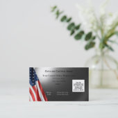 Dunne blauwe lijn - Vlag en Ballen van Staal Visitekaartje (Staand voorkant)