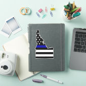 Dunne blauwe lijn vlag Idaho Sticker (iPad Cover)