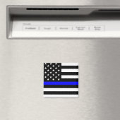 Dunne blauwe lijn vlag (Verenigde Staten) Magneet (Insitu (Vaatwasser))