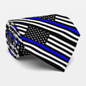 Dunne blauwe lijn vlag (Verenigde Staten) Stropdas (Opgerold)