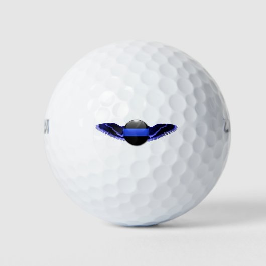 Dunne Blauwe Lijn Vleugels Custom Golf Balls Golfballen (Voorkant)
