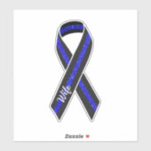 Dunne blauwe lijn vrouw glitter lint sticker (Vel)