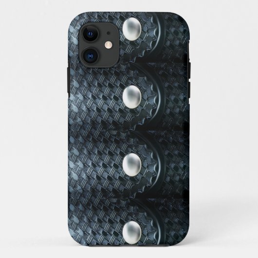 Dunne blauwe lijn - Weave Belt Keepers van de poli Case-Mate iPhone Case (Achterkant)