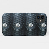 Dunne blauwe lijn - Weave Belt Keepers van de poli Case-Mate iPhone Case (Achterkant (horizontaal))