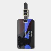 Dunne blauwe lijnbagage-id bagagelabel (Voorkant verticaal)