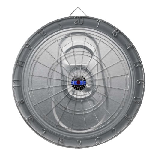 Dunne blauwe lijnbier kan dartbord (Voorkant)