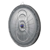 Dunne blauwe lijnbier kan dartbord (Voorkant Rechts)