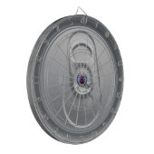 Dunne blauwe lijnbier kan dartbord (Voorkant Links)