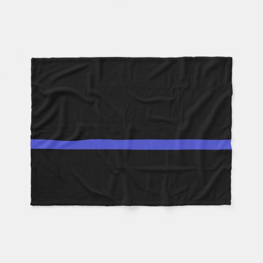 Dunne blauwe lijndeken voor LEO Fleece Deken (Voorkant (Horizontaal))