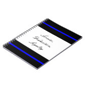 Dunne blauwe lijnlaptop notitieboek (Linkerzijde)