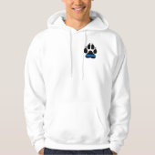 Dunne blauwe lijnopdruk - PS K9 Hoodie (Voorkant)