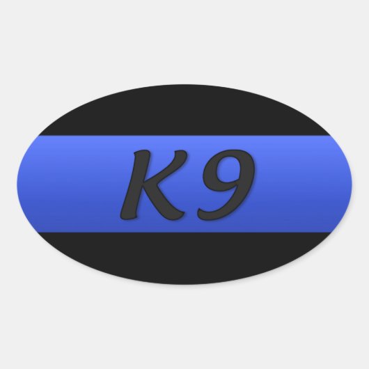 Dunne blauwe lijnpolitie K9 Rechthoekige Sticker (Voorkant)