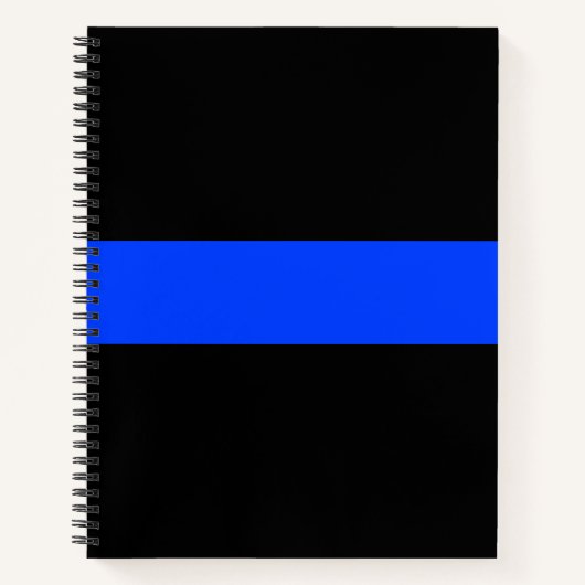 Dunne blauwe lijnrechtshandhavingsnotebook 8,5 inc notitieboek (Voorkant)