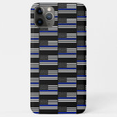 Dunne blauwe lijnvlag Case-Mate iPhone case (Achterkant)