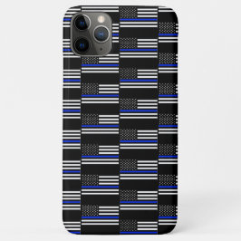 Dunne blauwe lijnvlag Case-Mate iPhone case
