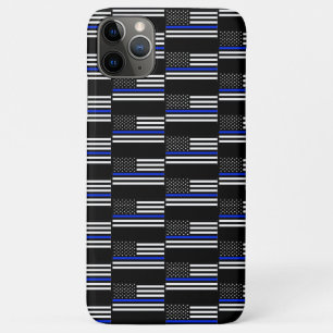 Dunne blauwe lijnvlag Case-Mate iPhone case