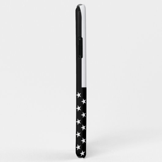 Dunne blauwe lijnvlag Case-Mate iPhone case (Achterkant/rechts)