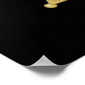 Dunne blauwe lijnvlag en -badge poster (Hoek)