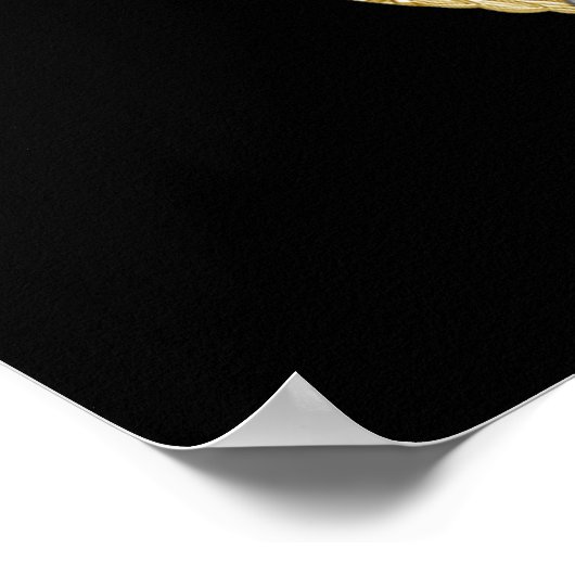 Dunne blauwe lijnvlag en -badge poster (Hoek)