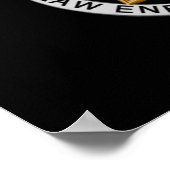 Dunne blauwe lijnvlag en -badge poster (Hoek)