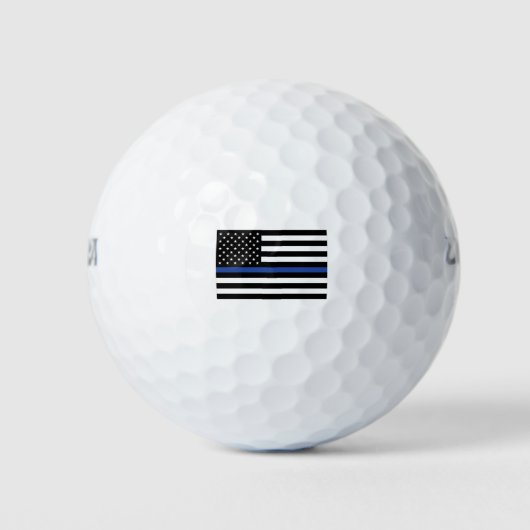 Dunne blauwe lijnvlag golfballen (Voorkant)