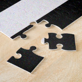 Dunne blauwe lijnvlag legpuzzel (Zijkant)