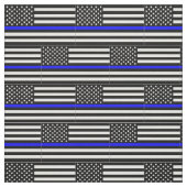 Dunne blauwe lijnvlag stof (Swatch)