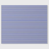 Dunne, blauwe liniaaltapijtenpapier cadeaupapier (Vlak)