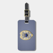 Dunne Blauwe Linie Bagagelabel (Voorkant verticaal)