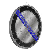 Dunne Blauwe Linie Dartbord (Voorkant Links)