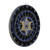 Dunne Blauwe Linie Dartbord (Voorkant Links)