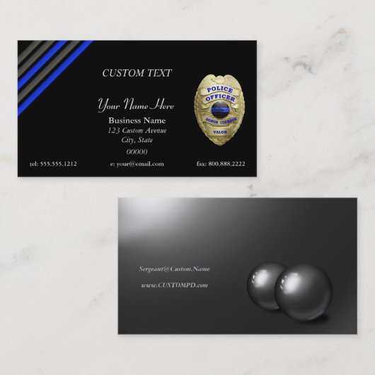 Dunne Blauwe Stars en Stripes 4-badge Opties B Visitekaartje (Voorkant / Achterkant)